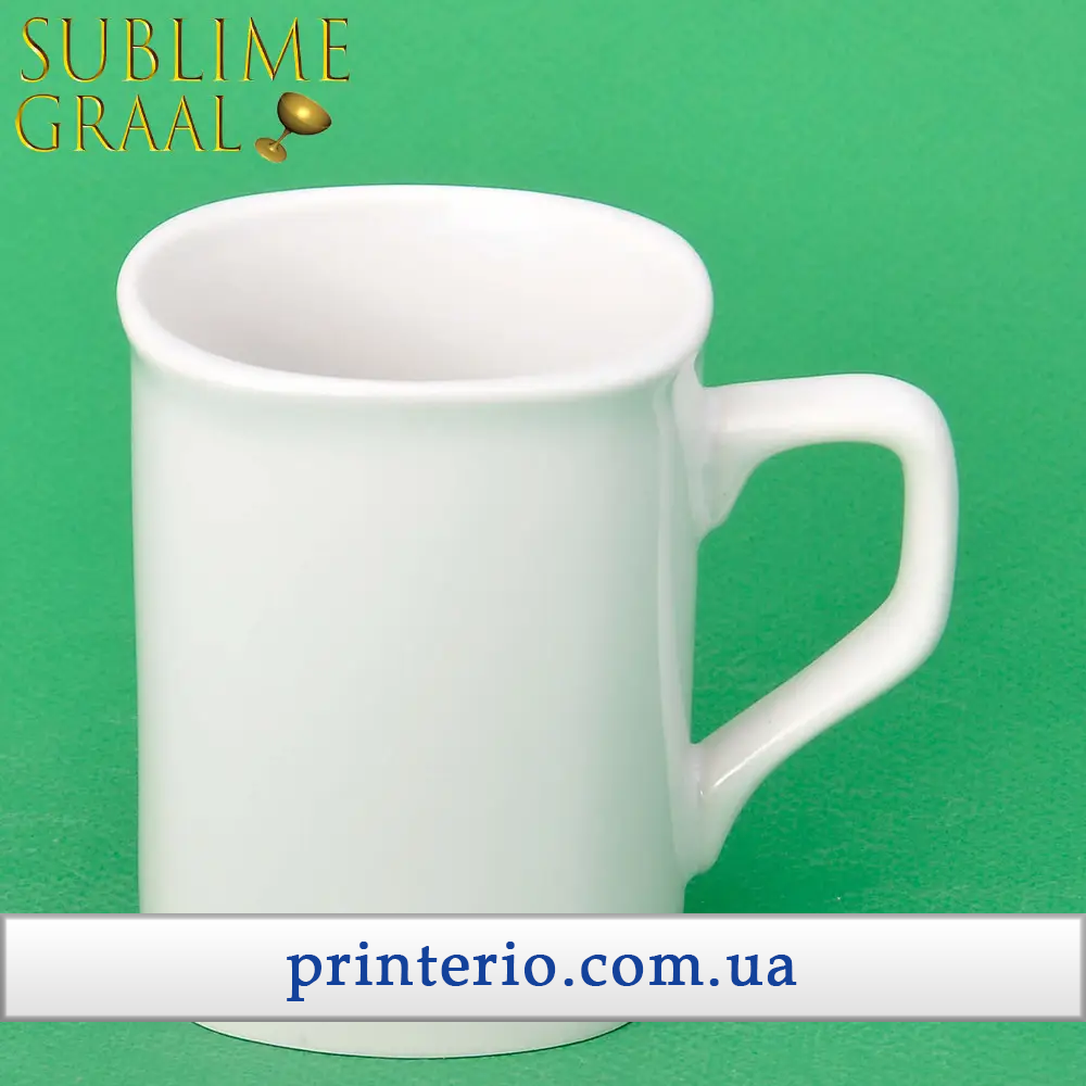 Чашка для сублимации Sublime NESCAFE с логотипом квадратная белая 250 мл